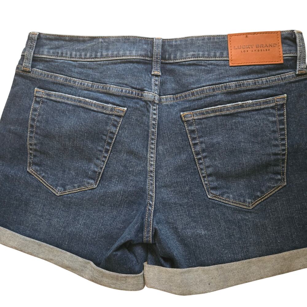 Lucky Brand The Roll Up Denim Shorts Size‎ 8/29 medium wash Jean cut off shorts - Picture 4 of 8